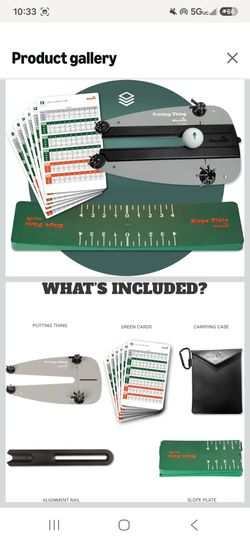 Golf Training Aid for Stroke, Accuracy & Green Reading