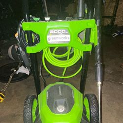 2000psi green works electric pressure washer