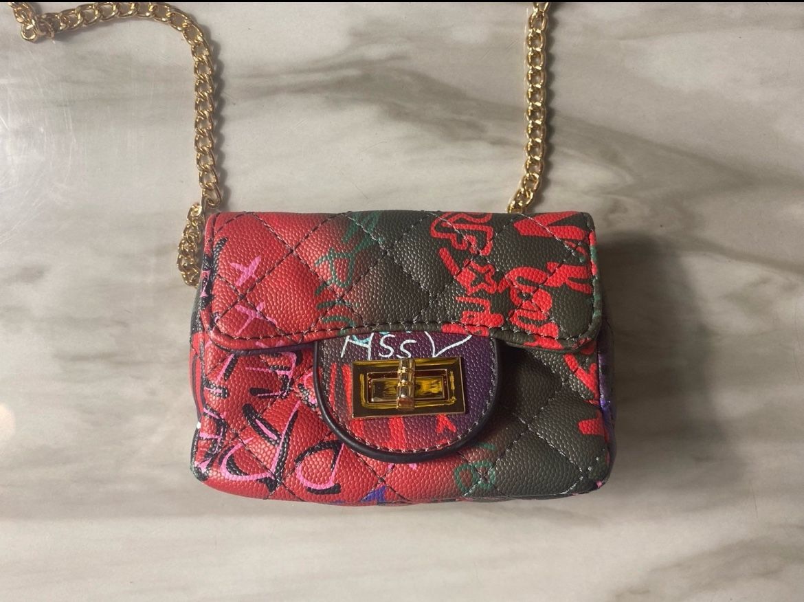 Women’s Black & Red Small Crossbody bag