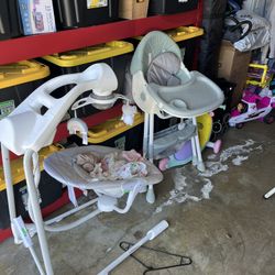 High Chair and Swing