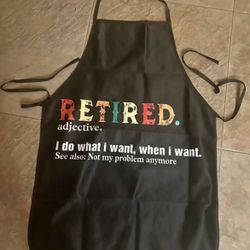 New retired cooking apron. Great gift! 