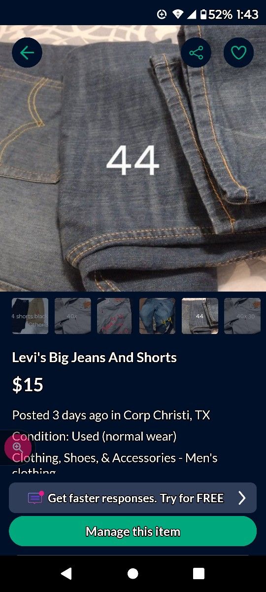 Jeans Levi's Shorts 