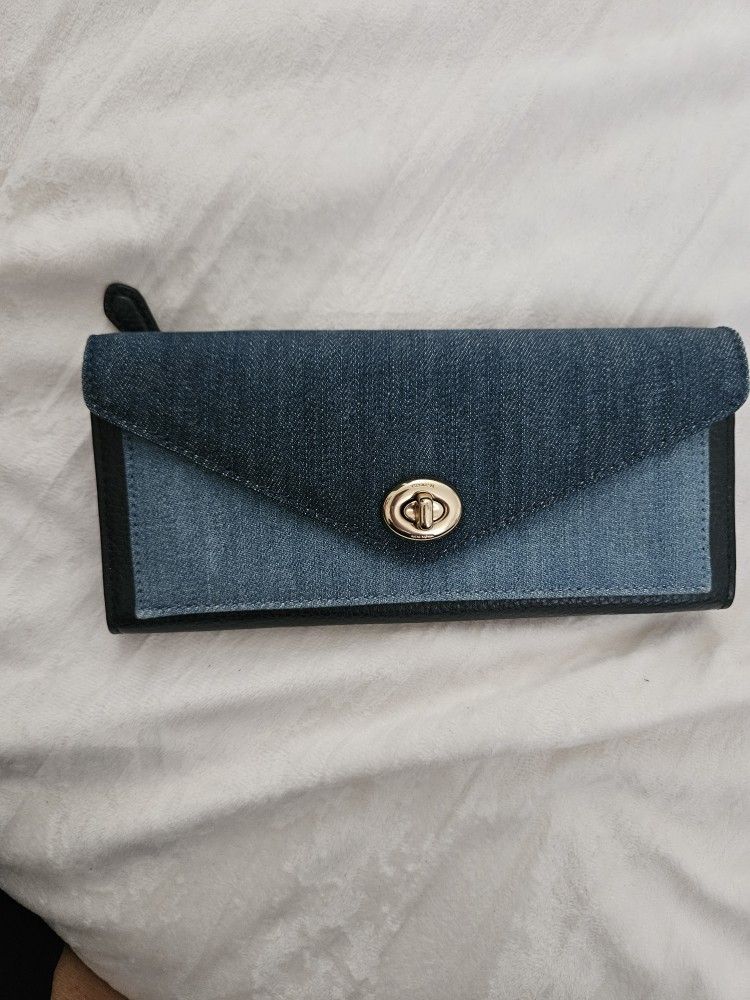 Coach Wallet Blue Jean Color