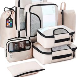 8 Set Packing Cubes for Suitcases, Luggage Organizer Bags Set for Carry on, Travel Gifts for Mom, Travel Essentials for Women