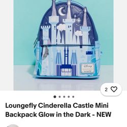 Loungefly Mini Backpack - WALT DISNEY WORLD CINDERELLA CASTLE Glow in the Dark