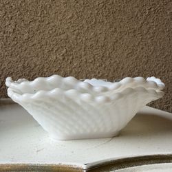 2 Milk Glass Bowls