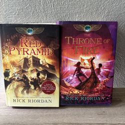 Kane Chronicles Rick Riordan Books Throne of Fire & Red Pyramid 