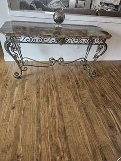 Elegant Real Marble Sofa Table Long