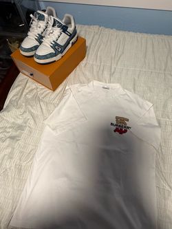 Burberry T shirt and LV trainers