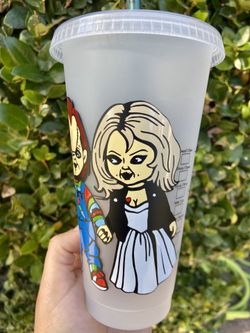 Chucky and Tiffany Bride of Chucky Reusable Starbucks Cold Cup for Sale in  Rancho Cucamonga, CA - OfferUp