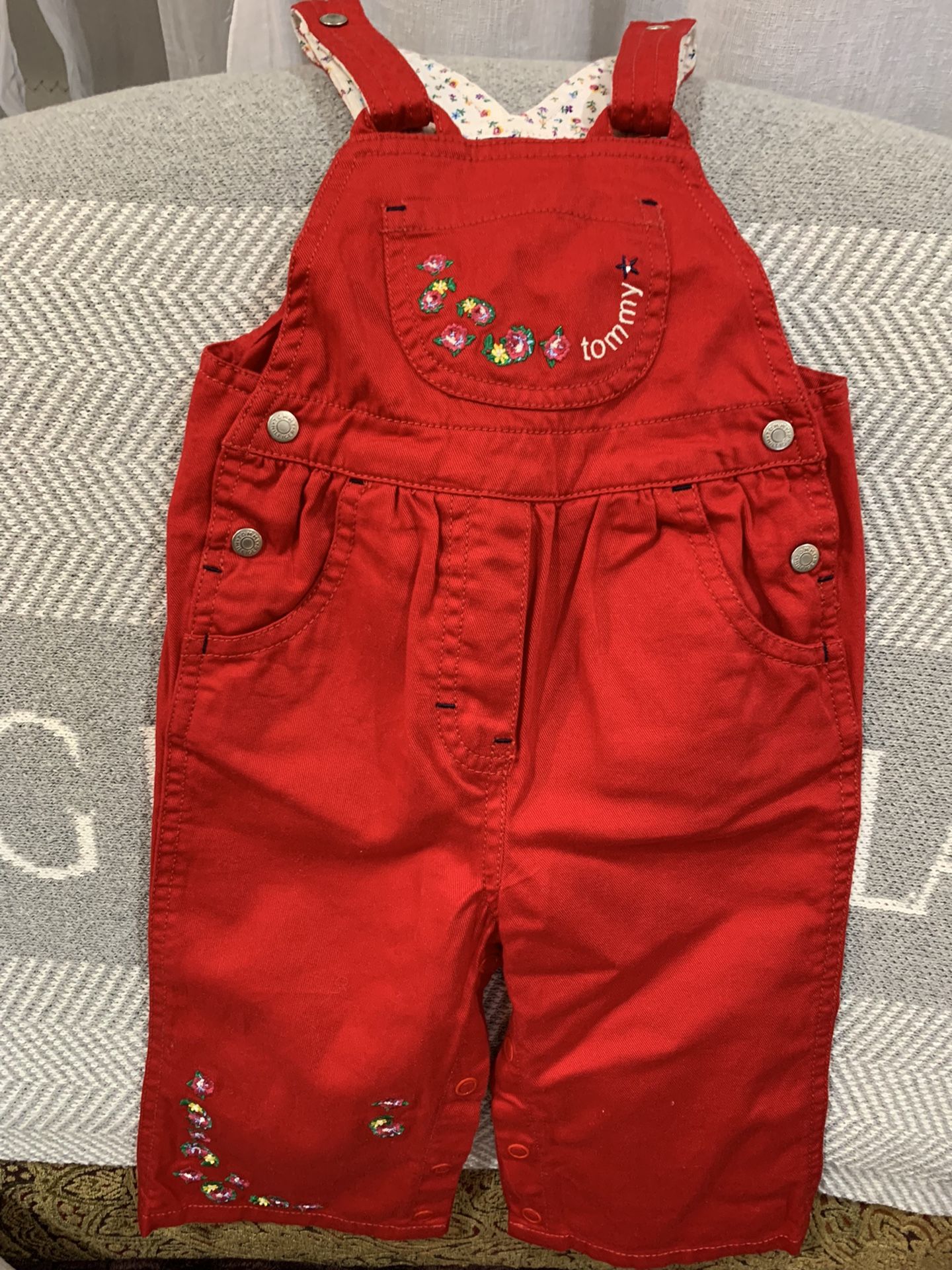 Tommy Hilfiger 6-12 Months Red Overalls