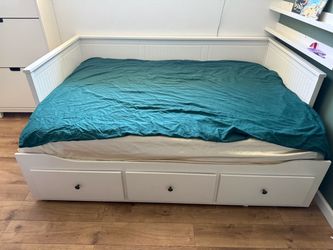 HEMNES Daybed frame with 3 drawers, white