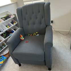 Upholstered Armchair – Blue