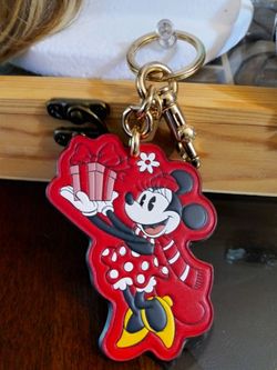 Coach keychain with Minnie Mouse 🐁