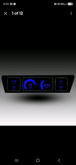 1(contact info removed) Chevy  Impala / Caprice Digital Dash Panel Blue LED Gauges Made In USA