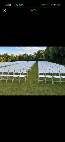 White folding chairs s,a,l,e
