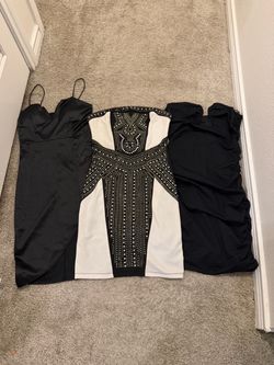 Lot of 3 Women's Black Mini Dresses size L