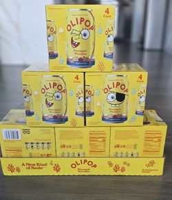 OLIPOP Spongebob PINEAPPLE PARADISE Prebiotic Soda LIMITED 4-PACK NEW
