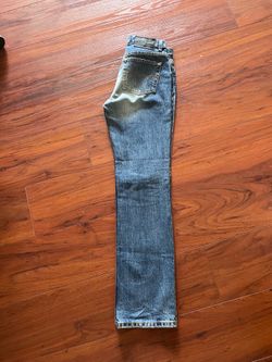 Y2K Express Jeans Bootcut Regular Fit Low Rise Dark Women’s Sz 1/2R stone wash