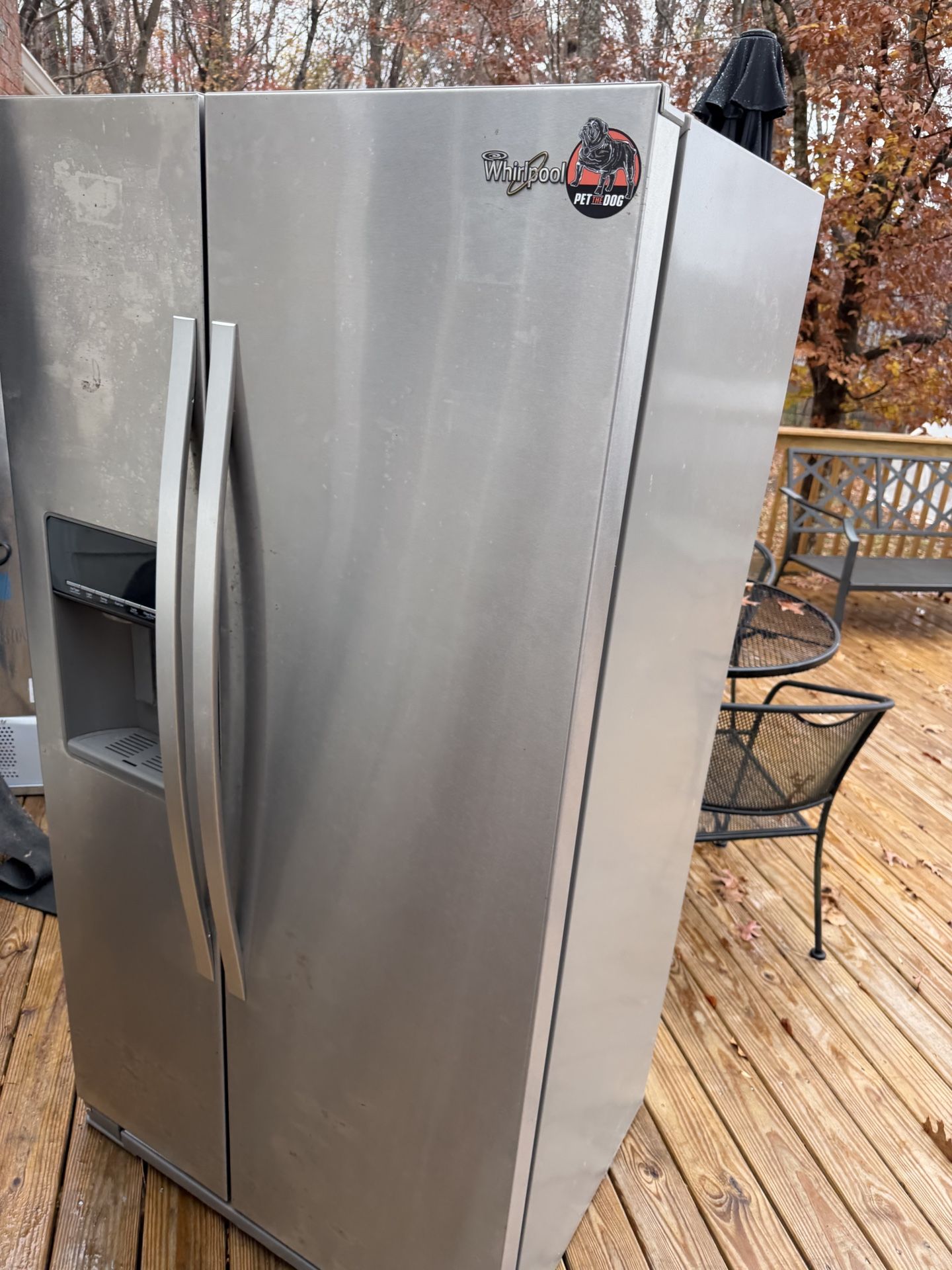 Whirlpool Counter-Depth Side-by-Side Refrigerator – $450  (Raleigh – Delivery Available)