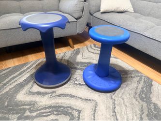 Blue Wobble Stools