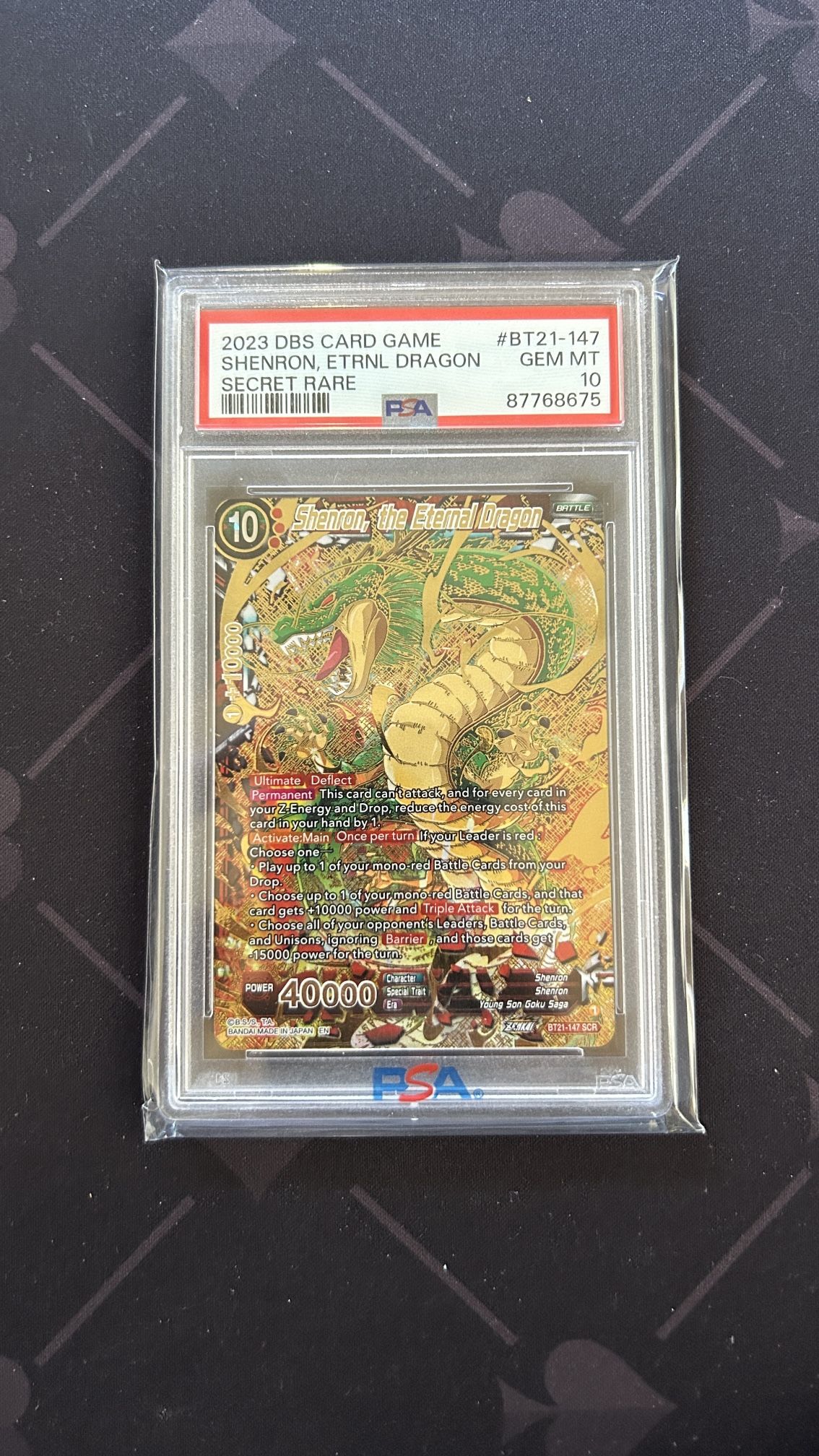 Shenron The Eternal Dragon SCR PSA10
