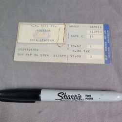 Vintage York Mets Ticket Stub, May 6, 1984
