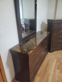 Dresser with mirror
