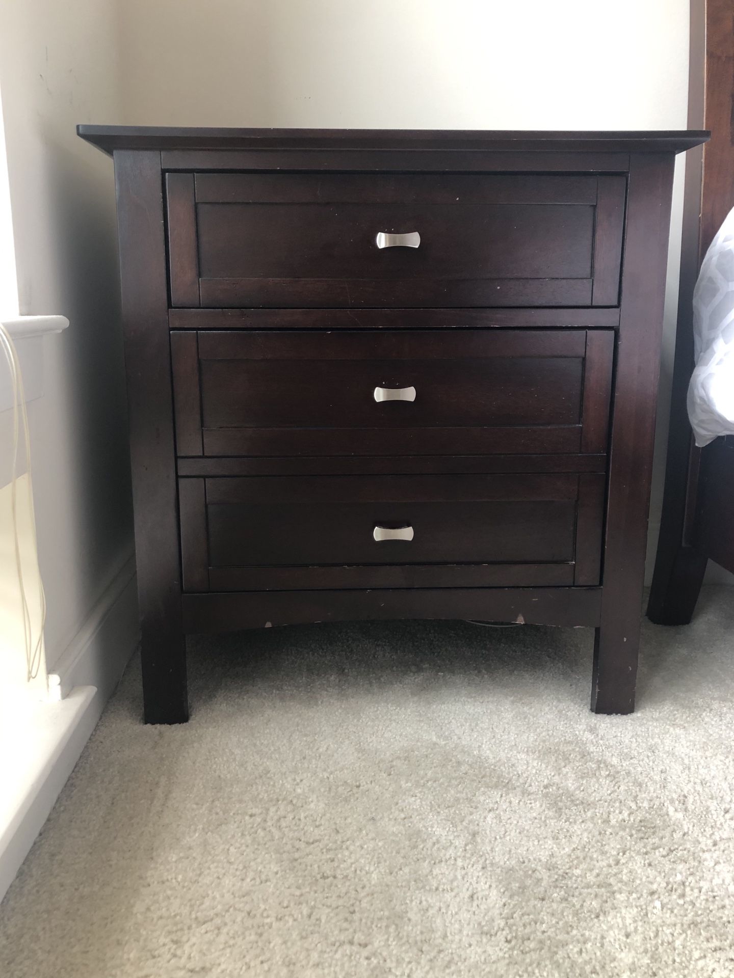 3 drawer night stand.