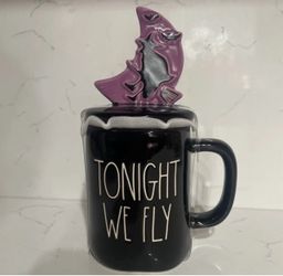Rae Dunn 'Tonight We Fly' Halloween Mug with Lid