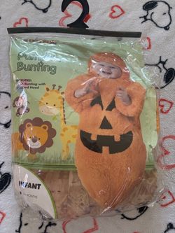 Infant Pumpkin Bunting Halloween Costume