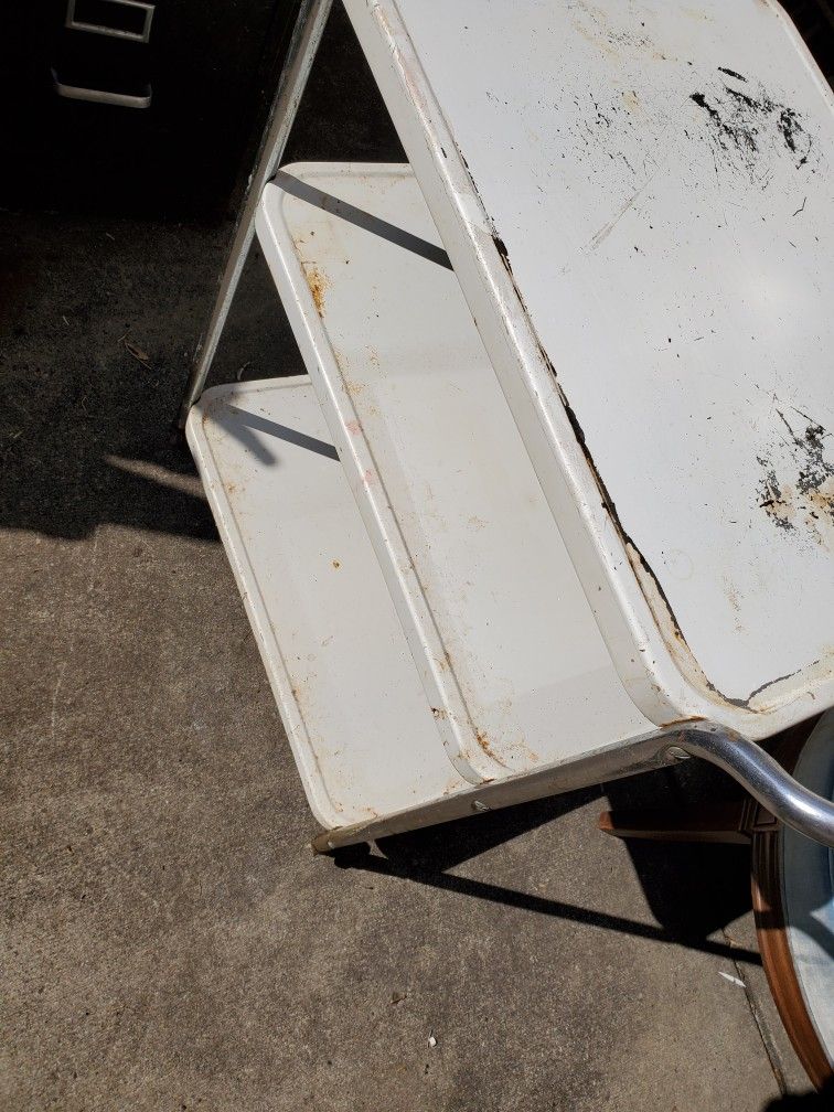 Appliance Cart/ 3 Shelves/ Wheeled/ Original/Vintage
