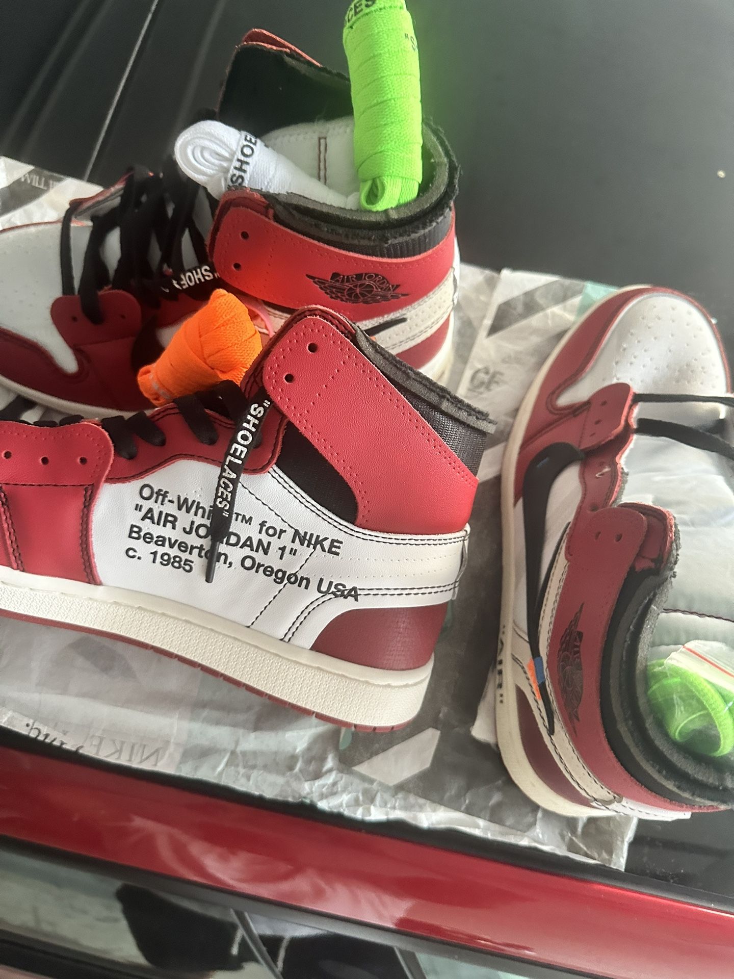 Jordan Virgil And Nike Brand New Red And Blue Jordan Off White