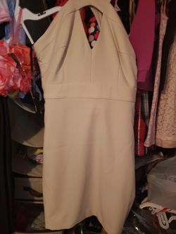 Size 4 beige Bebe dress
