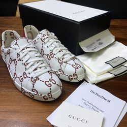 Gucci Ace GG White/ Red Sneakers Size 10 us With Box 