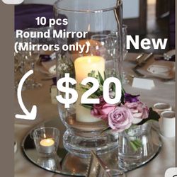 10 Pcs Round Mirrors New