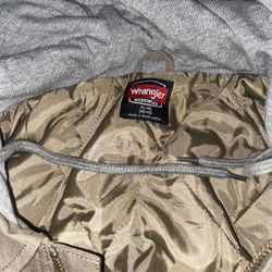 Wrangler Men's Quilted Lined Work Shirt Jacket with  Hood