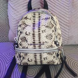 MICHAEL KORS BEIGE & BLACK SNAKE  BACKPACK
