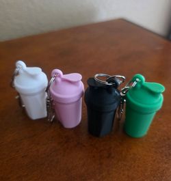 3D-printed protein shaker bottle keychains (Price Is for 3)
