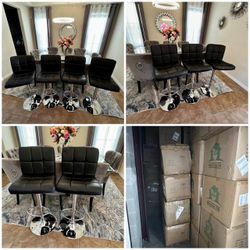 Bar Stools Clearance $49 Each New in The Box Black Barstools Swivel Adjustable Dinning Chairs