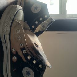 Converse , Bleached , Used , SHOE LACES NOT INCLUDED, Size 3 Us 