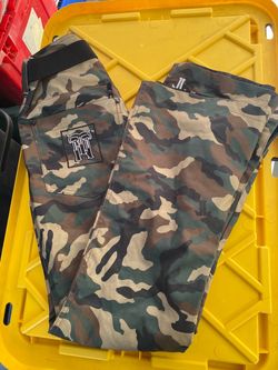 Camo Cargo Pants with Logo Patch