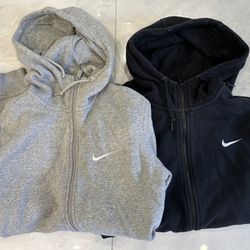 2 Nike men Hoody Sweater Black Grey medium