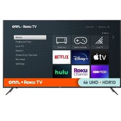 TV Onn- Roku TV 55" 4K Ultra HD Smart TV LED