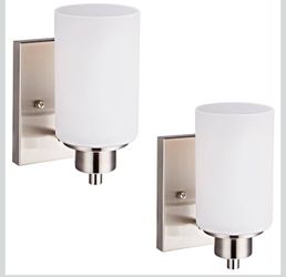 2 Pack Modern Bath Vanity Light Fixture 1-Light, Indoor Bathroom Wall Sconces for Living Room, 