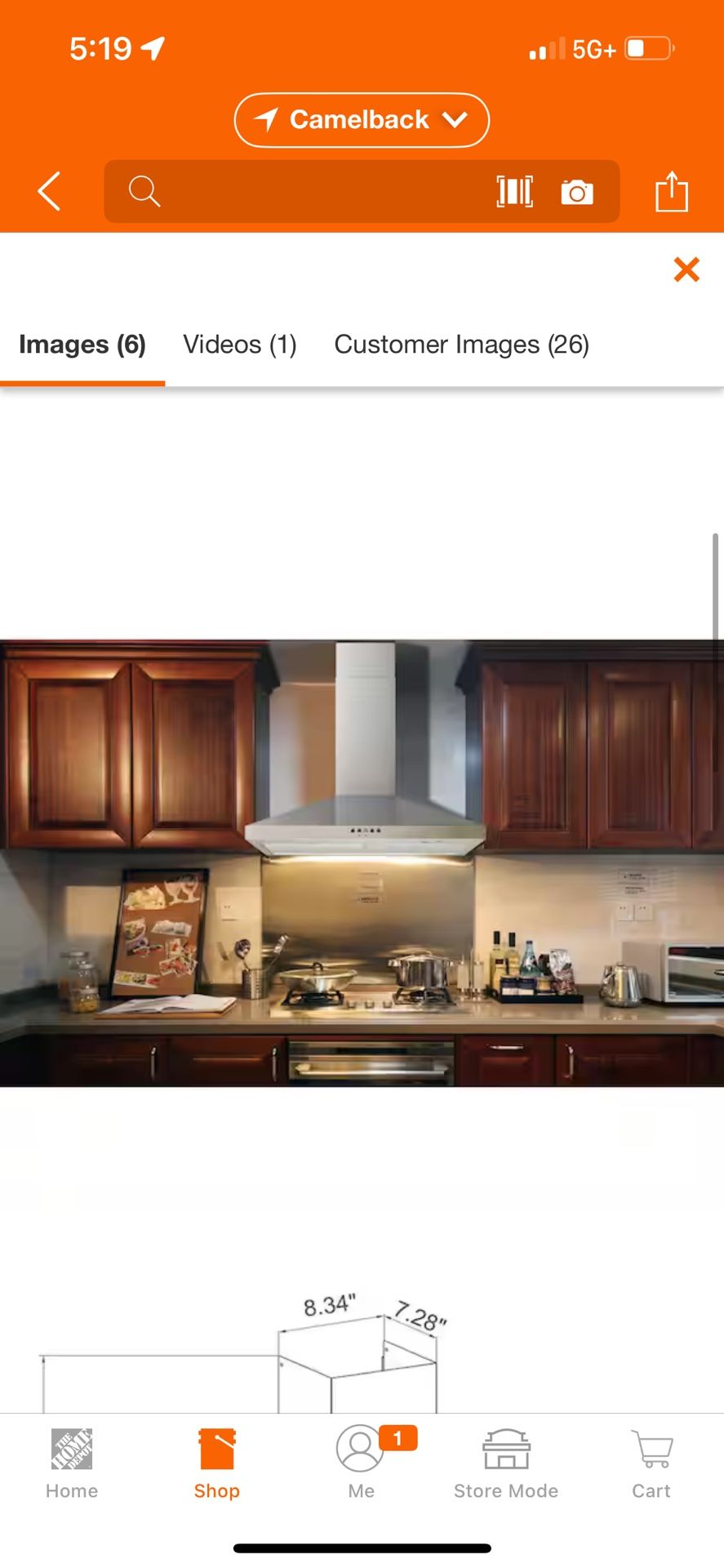 Winflo 30 in. 300 CFM Convertible Wall Mount Range Hood in Stainless Steel with Mesh Filters and Push Button Control