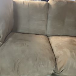 Tan Couch Suede