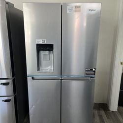 36” Whirlpool 19.2 Cu Ft Counter Depth French Door Refrigerator Only $1699 w/ One Year Warranty