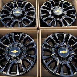 20” Chevy Silverado 2500 HD High Country New Gloss Black Wheels 