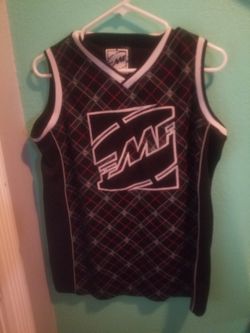 Black FMF Motorcross Jersey...size med adult..Good condition!